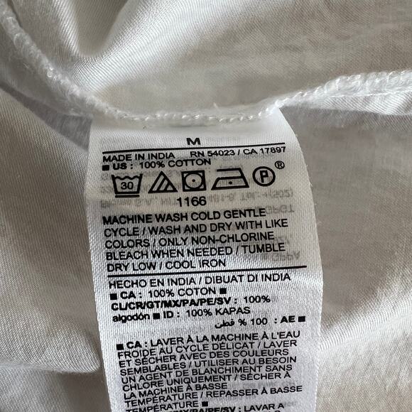 Old Navy White Cotton Open Back Blouse Medium - Picture 5 of 8